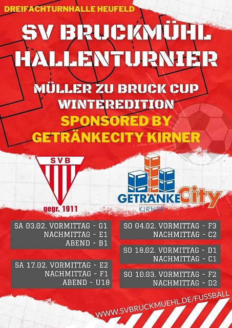 Achtung: Datumskorrektur für MzB Cup F2 und D2!
