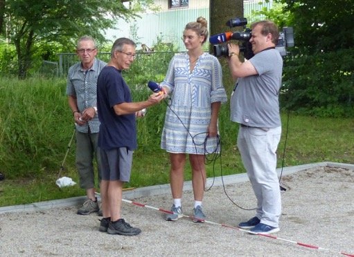 Boule-Spieler Heinrich Körner im TV-Interview
